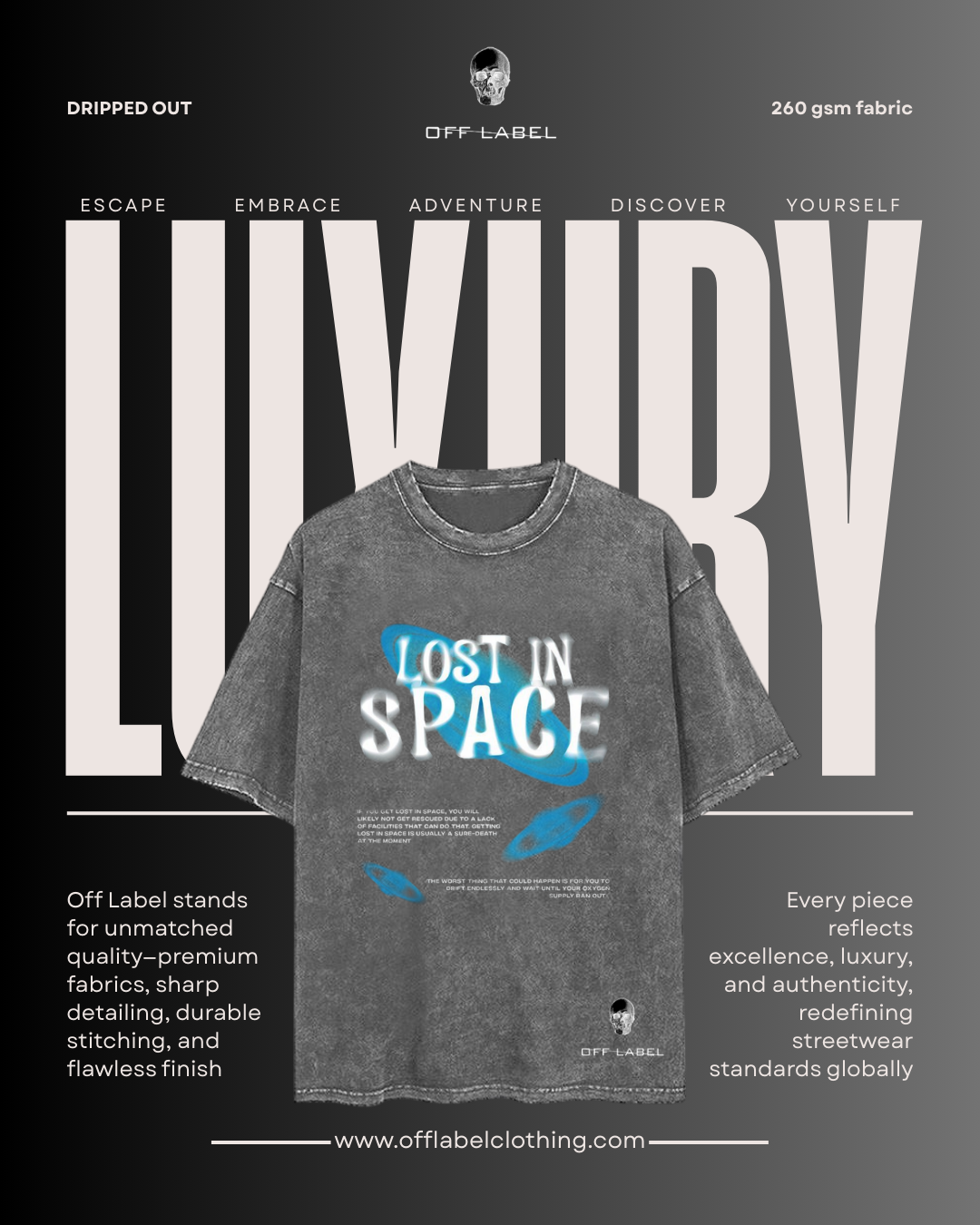 Off label x Lost In Space (Lava dye wash)